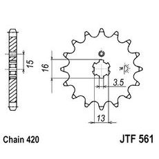 Ritzel JT JTF 561-15 15T, 420