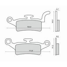 Bremsbeläge RMS 225103250 organic