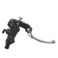 Radial brake master cylinder ACCOSSATO 19 x 18 with folding lever,silver