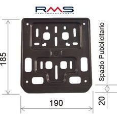 Plate holder RMS 142700010 for moped and scooter