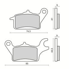 Bremsbeläge RMS 225103550 vorne organic