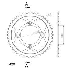 Ketten Rad SUPERSPROX RFE-1214:46-BLK schwarz 46T, 420
