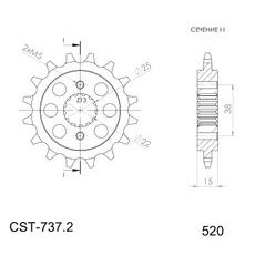 Ritzel SUPERSPROX CST-737:15 15T, 520