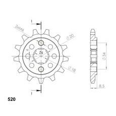 Ritzel SUPERSPROX CST-270:14 14T, 520