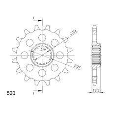 Ritzel SUPERSPROX CST-1444:16 16T, 520