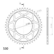 Ketten Rad SUPERSPROX RFE-479:44-BLK schwarz 44T, 530