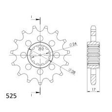 Ritzel SUPERSPROX CST-1371:14 14T, 525