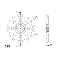 Ritzel SUPERSPROX CST-1537:16 16T, 525