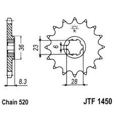 Ritzel JT JTF 1450-14 14T, 520