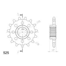 Ritzel SUPERSPROX CST-5054:14 14T, 525