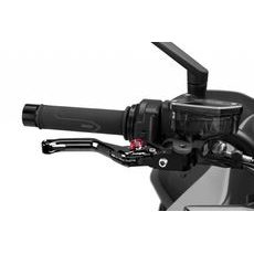 Bremsehebel ohne Adapter PUIG 4.0 4130NR kurz schwarz/rot