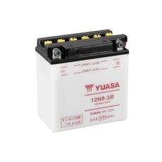 Conventional 12V battery with acid YUASA 12N9-3B