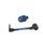 Lever guard ACCOSSATO with blue hose and joint left, aluminium
