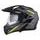Motocross Helmet CASSIDA TOUR 2.0 X-TRA gray/yellow fluo/black/black matt peak L