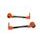 Lever guard ACCOSSATO with black hose and joint right + left, aluminium