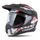Motocross Helmet CASSIDA ROAD RUNNER TechniX white/ black/ red/ grey/ black matt peak 2XL