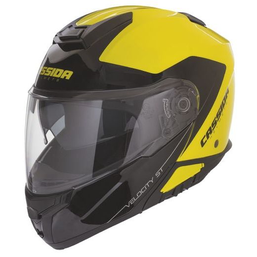 Full face helmet CASSIDA VELOCITY ST 2.1 yellow fluo / black 2XL