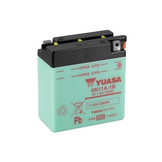 Conventional 6V battery NO ACID YUASA 6N11A-1B