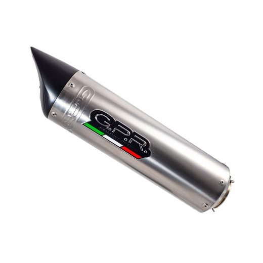 Slip-on exhaust GPR TIBURON H.175.TIBTO Brushed Titanium including removable db killer, link pipe and catalyst