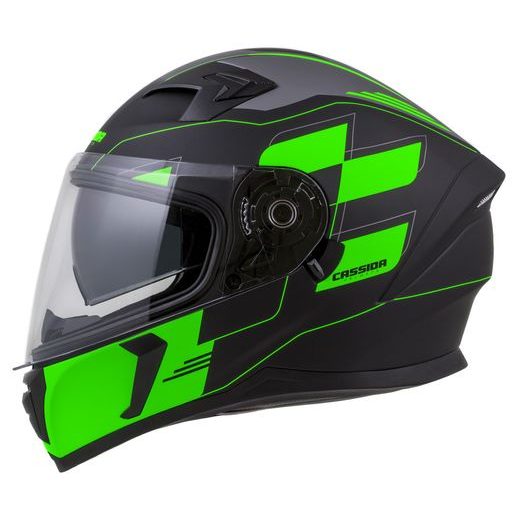 Full face helmet CASSIDA INTEGRAL 3.0 ROXOR black matt/ green/ grey S