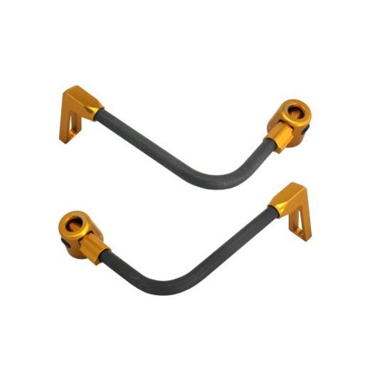 Lever guard ACCOSSATO with black hose and joint right + left, carbon