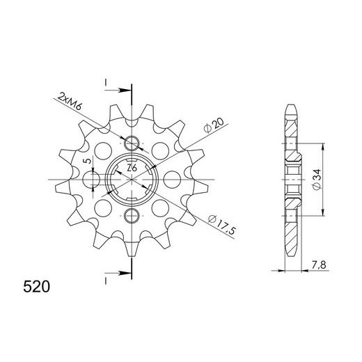 Ritzel SUPERSPROX CST-327:15 15T, 520