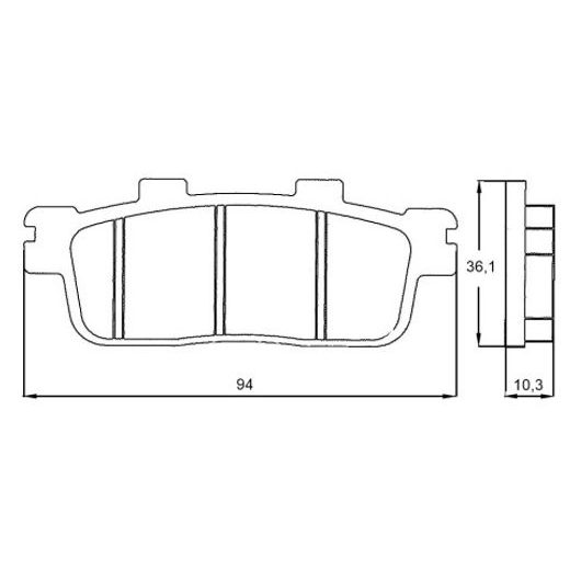 Bremsbeläge ACCOSSATO AGPP107 ST
