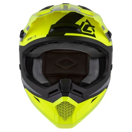 Motocross Helmet CASSIDA CROSS CUP 2 NAPA yellow fluo/black/pearl gray M