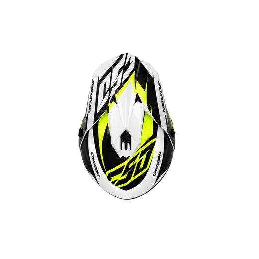 Motocross Helmet CASSIDA CROSS CUP TWO white/ yellow fluo/ black/ grey XL