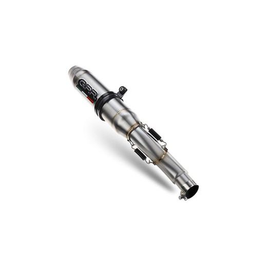 Slip-on exhaust GPR DEEPTONE E4.H.233.DE Brushed Stainless steel including removable db killer and link pipe