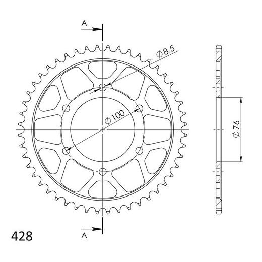 Ketten Rad SUPERSPROX RFE-106:48-BLK schwarz