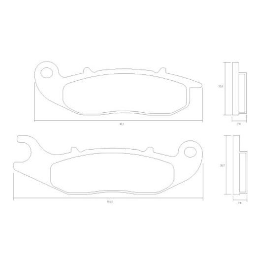 Bremsbeläge ACCOSSATO AGPA212 ST