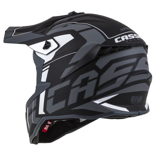 Motocross Helmet CASSIDA Cross Pro II Contra matt grey/ black/ white XS
