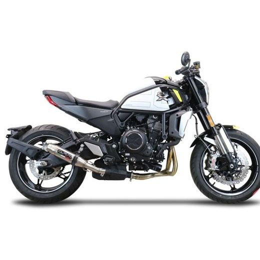 Slip-on exhaust GPR DEEPTONE E5.Z.10.DE Brushed Stainless steel including removable db killer and link pipe