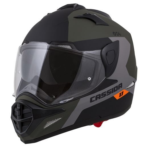 Touring helmet CASSIDA TOUR 1.1 SPECTRE matt army green/ grey/ orange/ black M