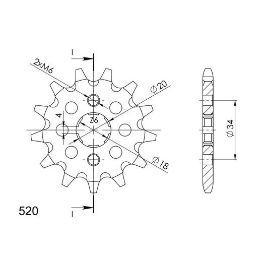 Ritzel SUPERSPROX CST-328:12 12T, 520
