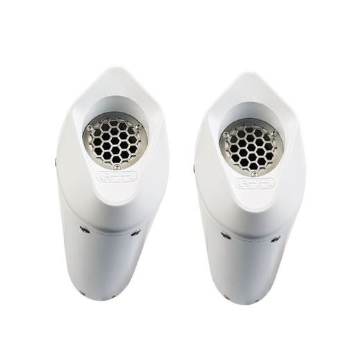 Dual bolt-on silencer GPR ALBUS K.74.ALB White glossy including removable db killers