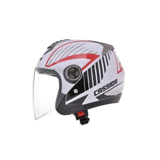 Jet helmet CASSIDA MAGNUM schwarz/weiss/rot XL