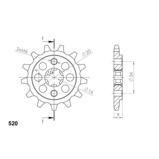Ritzel SUPERSPROX CST-1554:13 13T, 520