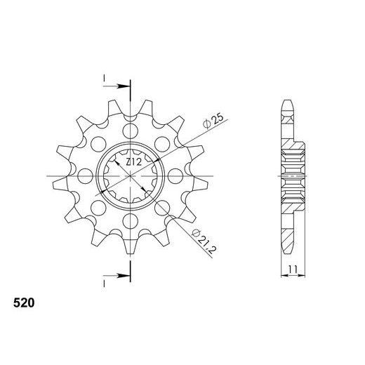 Ritzel SUPERSPROX CST-824:12 12T, 520