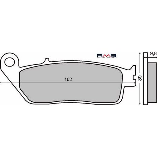Bremsbeläge RMS 225102640 organic