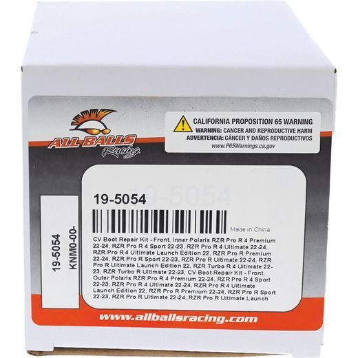 Manschette für homokinetisches Gelenk All Balls Racing CVB19-5054