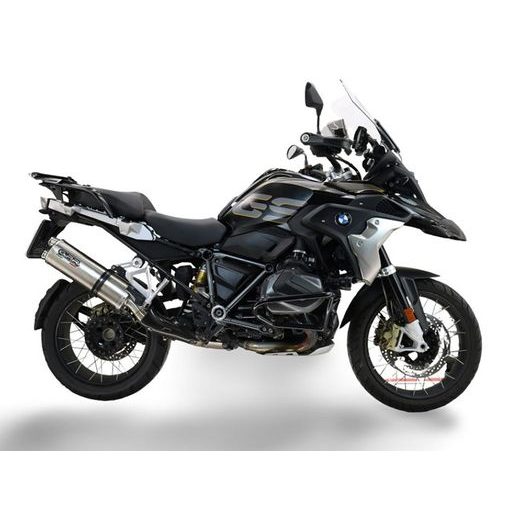 Slip-on exhaust GPR DUAL POPPY E5.BM.99.1.DUAL.PO Inox Carbon look including removable db killer and link pipe