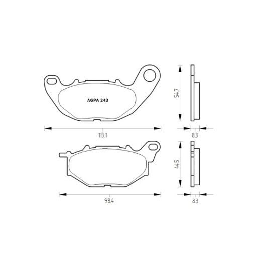 Bremsbeläge ACCOSSATO AGPA243 EV1