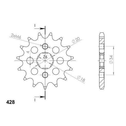 Ritzel SUPERSPROX CST-259:16 16T, 428