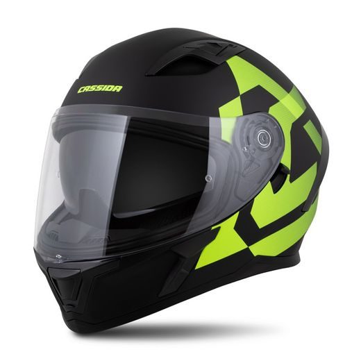 Full face helmet CASSIDA Orbit Grind black matt, yellow fluo L