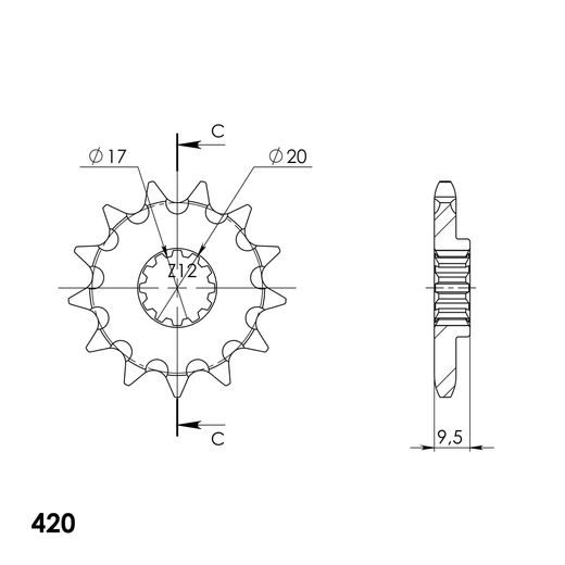Ritzel SUPERSPROX CST-1900:13 13T, 420