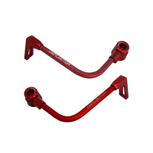 Lever guard ACCOSSATO with red hose and joint right + left, aluminium