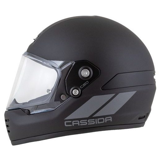 Motocross Helmet CASSIDA FORMX FLATOUT black matt/ dark grey/ black matt peak L