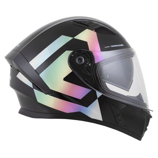 Full face helmet CASSIDA Orbit Grind Absolut black matt, holografic XS